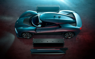 Futuristic car red blue interior - ultra high detail free wallpaper