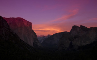 Sunset mountains clouds trees dusk - a few tree free wallpaper for desktop