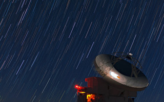 Satellite dish night sky stars 2 - dennis h. farber free wallpaper