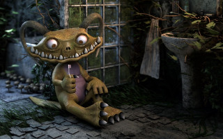 Cartoon character brick floor window - alejandro burdisio free wallpaper