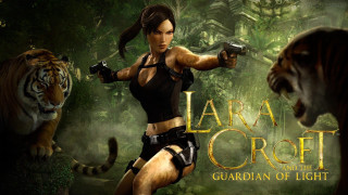 Lara crott guardian light woman - a gun in front free wallpaper for desktop