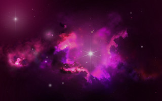 Purple starry night sky milkyway - bright free wallpaper for desktop