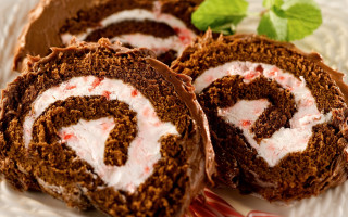 Chocolate roll mint leaf fork - a fork free wallpaper