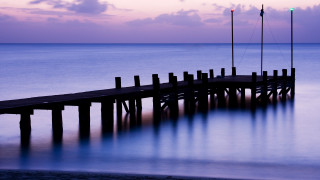Long dock purple sky green - a long dock free wallpaper
