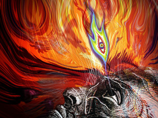 Person fire bird flying red - dmt free wallpaper for desktop