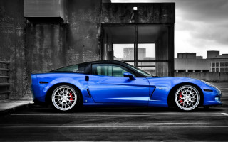 Blue sports car parking lot 11 - free cars wallpaper