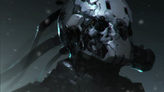 Robot skull helmet cyberpunk snow - chris cold free wallpaper for desktop