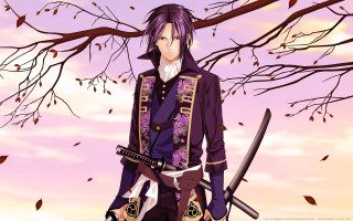 Man purple outfit holding sword - a purple outfit holding free wallpaper for desktop