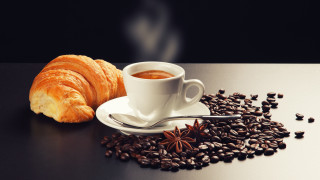 Coffee croissant coffee beans cinnamon - delaunay free wallpaper for desktop
