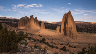 Desert rocks trees clouds matte - a group of rocks free wallpaper