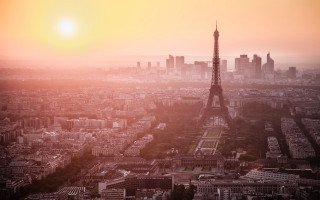 Eiffel tower paris sunset matte - paris school free wallpaper