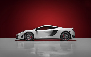 White sports car studio red - a red wall behind free wallpaper