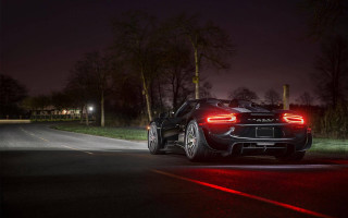 Black sports car night lights - dark night free wallpaper