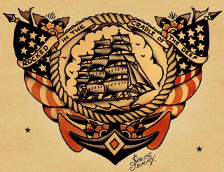 Ship flag rope banner drawing - a banner free wallpaper