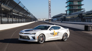 White chevrolet camaro race track - a tall building free wallpaper for desktop