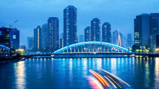 River city skyline bridge lights - david park free wallpaper for desktop
