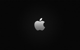 Apple logo black background white 5 - a white apple free wallpaper