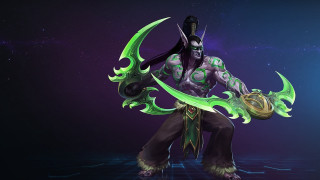 Green sword masked aurora city - mask free wallpaper