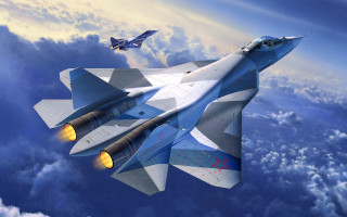 Fighter jet sky clouds digital - nearby free wallpaper