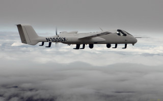 Small airplane clouds sky propeller - ue 5 free wallpaper