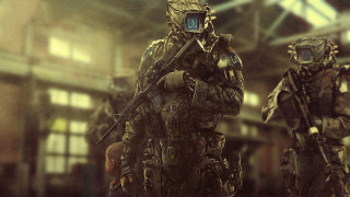 Soldiers group building window man - a group of soldiers free wallpaper