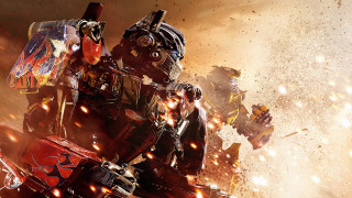 Robot gun fire sparks background - his hand and a fire in the background free wallpaper