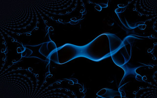 Blue abstract spiral black fractal - a blue abstract background free wallpaper