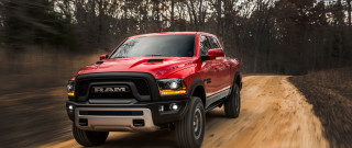 Red ram truck dirt road - a dirt road free wallpaper