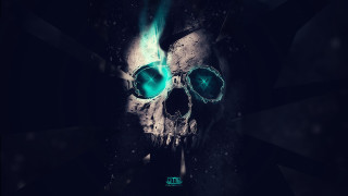 Skull glasses blue light night - diego gisbert llorens free wallpaper for desktop