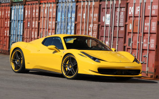 Yellow sports car shipping container 2 - a yellow sports car free wallpaper