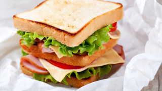 Sandwich meat lettuce cheese table - meat free wallpaper