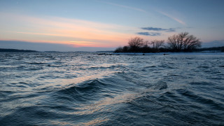 Sunset hudson river island impressionist - digital photography free wallpaper for desktop