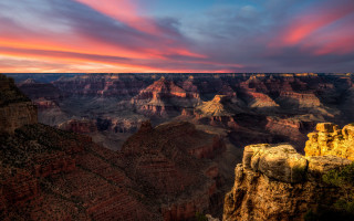 Sunset canyon pink sky city - sky in the foreground free wallpaper