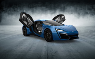 Blue sports car open doors 4 - open door free wallpaper