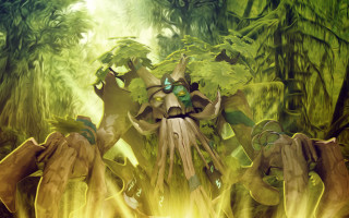 Creature forest fire glowing face - splash art free wallpaper