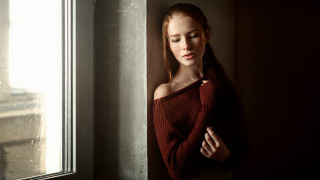 Woman window ankazhuravleva portrait bareshoulders - anka zhuravleva free wallpaper for desktop