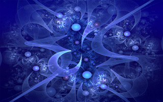 Blue abstract fractals constellation night - a blue abstract background free wallpaper