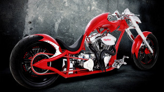Red motorcycle dark room detailed - a red motorcycle free wallpaper