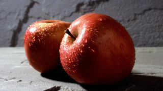 Two apples table dark background - two apple free wallpaper