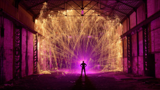 Fireworks cityscape reflection starry sky - filip hodas free wallpaper for desktop