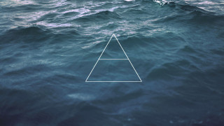 Triangle floating water wave person - a.d.m. cooper free wallpaper