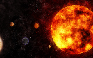 Solar system black hole space - a black hole in the center of the image free wallpaper