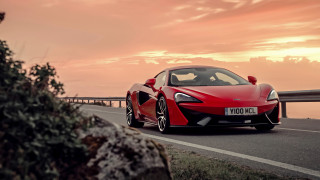 Red sports car road water 5 - andrew allan free wallpaper