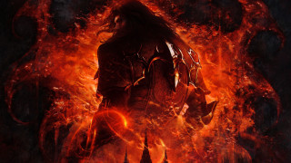 Woman fire demon sword autumn - elden ring free wallpaper