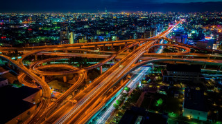 Tokyo night city lights traffic - traffic free wallpaper