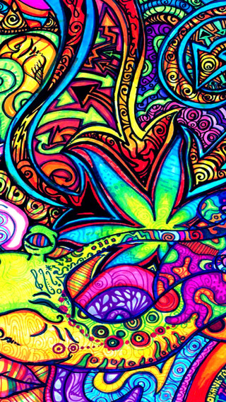 Colorful painting vibrant shapes artwork - lot free wallpaper for mobile
