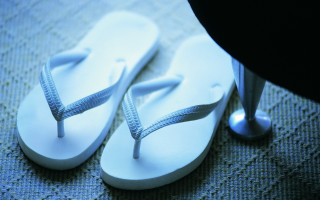 White sandals measuring tape carpet - a pair free wallpaper