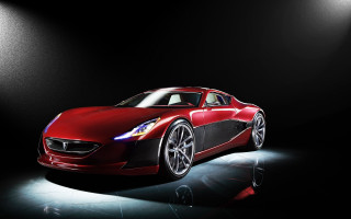 Red sports car dark room 87 - a spotlight free wallpaper