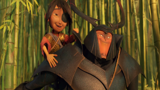 Animated couple bamboo trees background - animated character free wallpaper