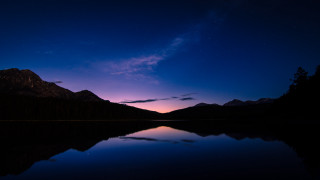 Mountain reflection night starry sky - night sky free wallpaper for desktop